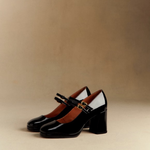 Sezane Carmen Black Patent Leather Mary Jane’s NIB NWT - Picture 4 of 12